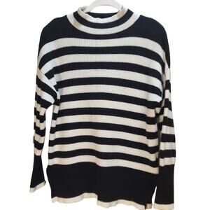 PHILOSOPHY black & white pullover sweater size medium